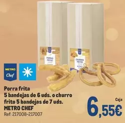 Oferta de Chef - Porra Frita 5 Bandejas De 6 Uds. O Churro Frito 5 Bandejas De 7 Uds. por 6,55€ en Makro