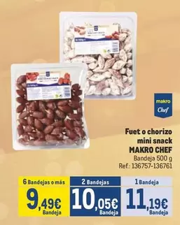 Oferta de Makro - Chef Fuet O Chorizo Mini Snack por 11,19€ en Makro