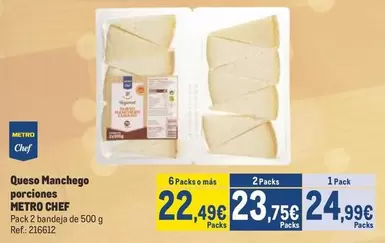 Oferta de Chef - Queso Manchego Porciones por 24,99€ en Makro