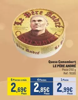 Oferta de Camembert - Queso Camembert por 2,99€ en Makro