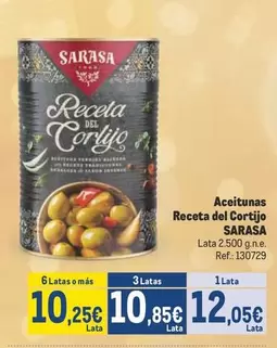 Oferta de Sarasa - Aceitunas Receta Del Cortijo por 12,05€ en Makro