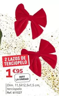 Oferta de 2 Lazos De Terciopelo por 1,95€ en GiFi