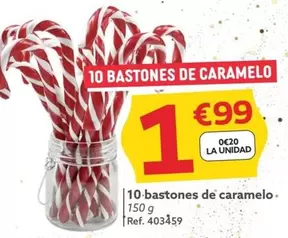 Oferta de 10 Bastones De Caramelo por 1,99€ en GiFi