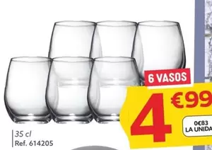 Oferta de 6 Vasos por 4,99€ en GiFi