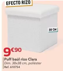 Oferta de Puff Baul Rizo Clara por 9,9€ en GiFi