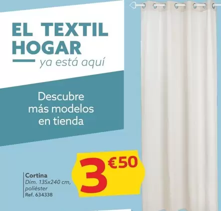 Oferta de Cortina por 3,5€ en GiFi