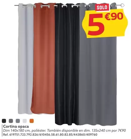 Oferta de Cortina Opaca por 5,9€ en GiFi