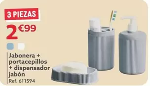 Oferta de Jabonera + Portacepillos + Dispensador Jabón por 2,99€ en GiFi