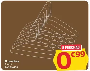 Oferta de 8 Perchas por 0,99€ en GiFi