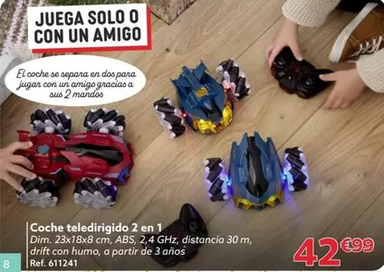 Oferta de Coche Teledirigido 2 En 1 por 42,99€ en GiFi