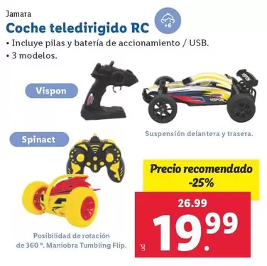 Oferta de Jamara - Coche Teledirigido RC por 19,99€ en Lidl