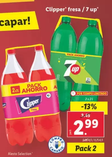 Oferta de Clipper -  Fresa por 2,99€ en Lidl