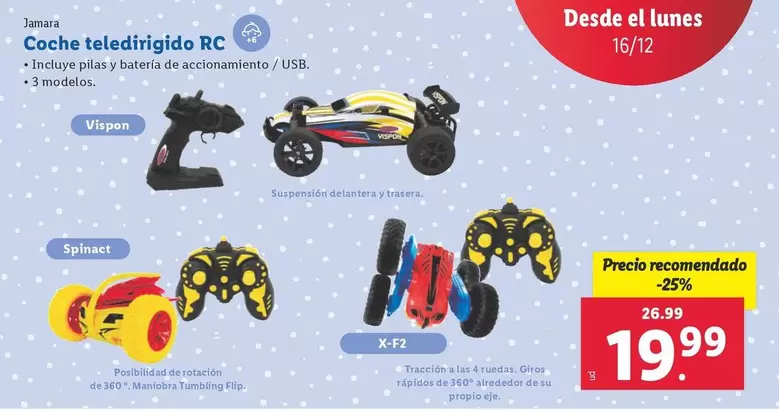 Oferta de Jamara - Coche Teledirigido RC por 19,99€ en Lidl