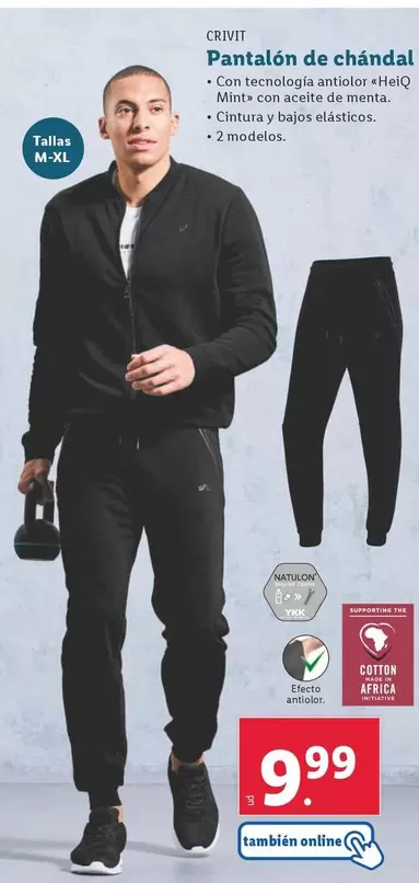 Oferta de Crivit - Pantalon De Chandal por 9,99€ en Lidl