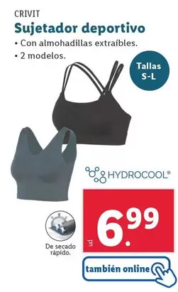 Oferta de Crivit - Sujetador Deportivo por 6,99€ en Lidl