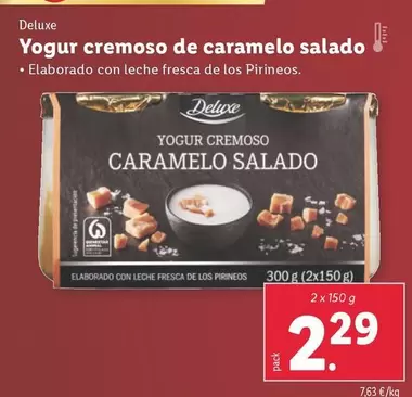 Oferta de Deluxe - Yogur Cremoso De Caramelo Salado  por 2,29€ en Lidl