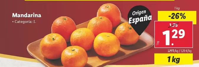 Oferta de Mandarina por 1,29€ en Lidl