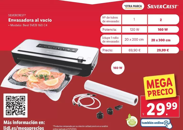 Oferta de SilverCrest - Envasadora Al Vacio por 29,99€ en Lidl