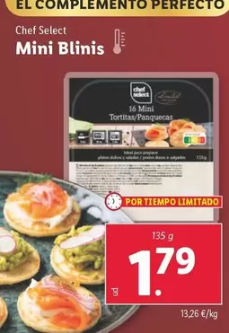 Oferta de Chef select - Mini Blinis por 1,79€ en Lidl