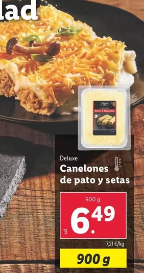 Oferta de Deluxe - Canelones De Pato Y Setas por 6,49€ en Lidl