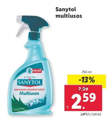 Oferta de Sanytol - Multiusos por 2,59€ en Lidl