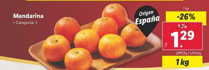 Oferta de Mandarina por 1,29€ en Lidl