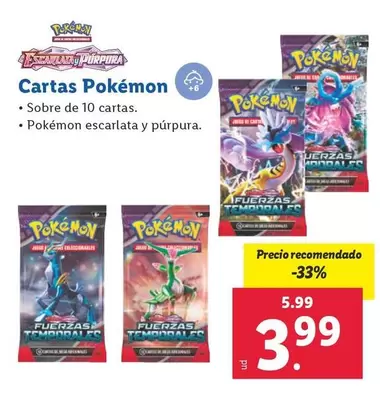 Oferta de Cartas Pokémon por 3,99€ en Lidl