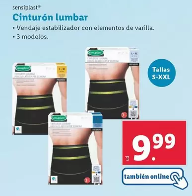 Oferta de Sensiplast - Cinturón Lumbar por 9,99€ en Lidl