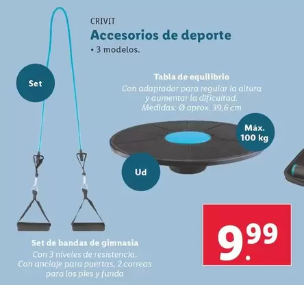 Oferta de Crivit - Accesorios De Deporte por 9,99€ en Lidl