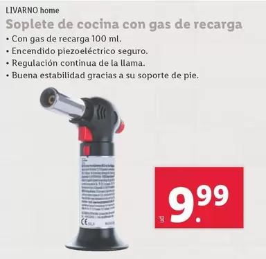 Oferta de Livarno Home - Soplete De Cocina Con Gas De Recarga por 9,99€ en Lidl