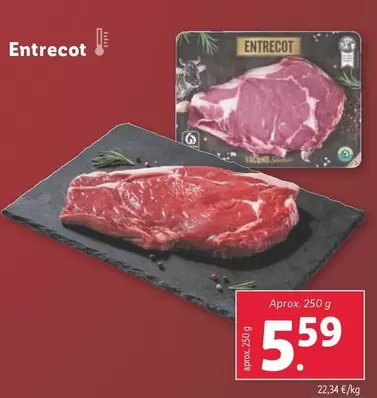 Oferta de Entrecot por 5,59€ en Lidl