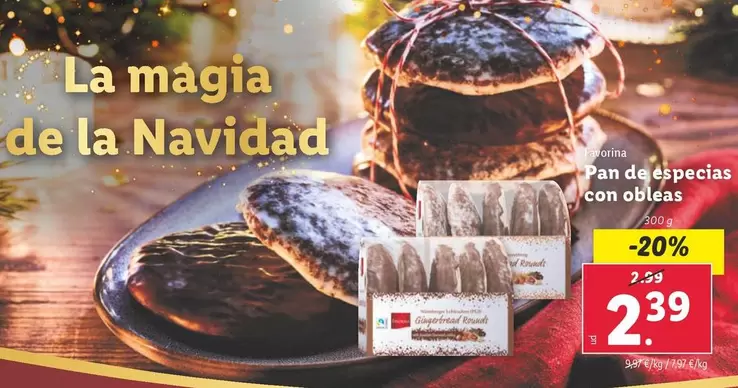 Oferta de Favorina - Pan De Especias Con Obleas por 2,39€ en Lidl