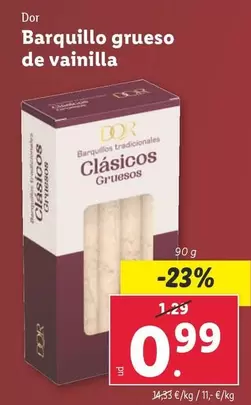 Oferta de Dor - Barquillo Grueso De Vainilla por 0,99€ en Lidl