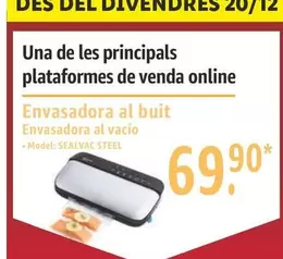 Oferta de Envasadora Al Vacio por 69,9€ en Lidl