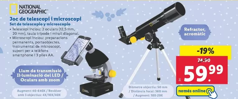 Oferta de National Geographic - Set De Telescopio Y Microspio por 59,99€ en Lidl