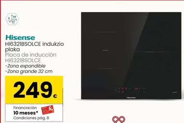 Oferta de Hisense - Placa De Induccion HI6321BSOLCE por 249€ en Eroski