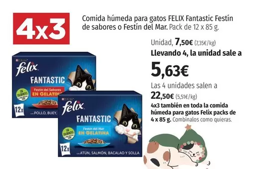 Oferta de Festín - Comida Húmeda Para Gatos Fantastic Festin De Sabores O Festin Del Mar por 7,5€ en El Corte Inglés