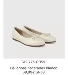 Oferta de Blanco - Bailarinas Nacaradas por 39,99€ en El Corte Inglés