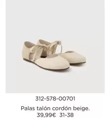 Oferta de Palas Talon Cordon Beige por 39,99€ en El Corte Inglés