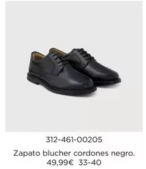 Oferta de Zapato Blucher Cordones Negro por 49,99€ en El Corte Inglés