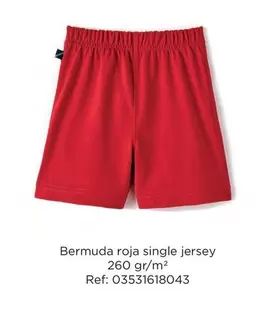 Oferta de Single - Bermuda Roja  Jersey en El Corte Inglés