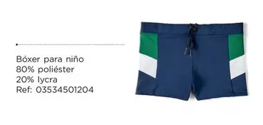 Oferta de Lycra - Boxer Para Nino 80% Poliester 20% en El Corte Inglés