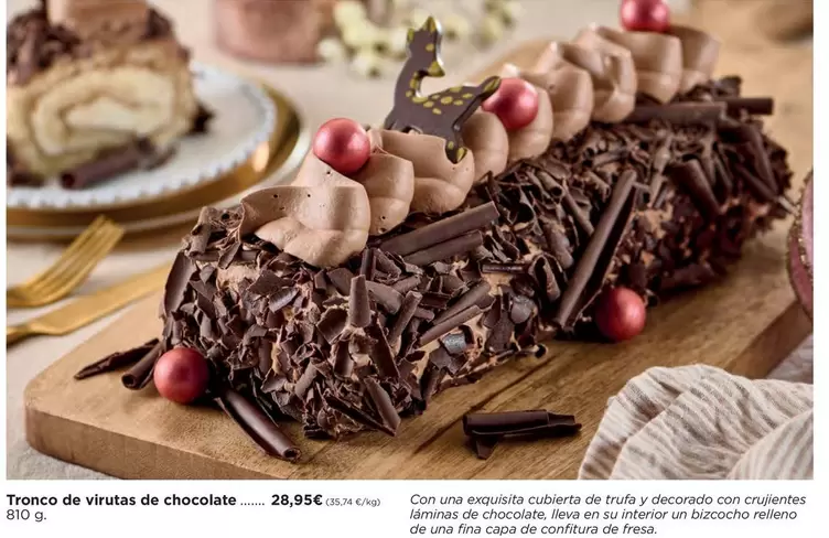 Oferta de Tronco De Virutas De Chocolate por 28,95€ en El Corte Inglés