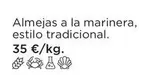 Oferta de Almejas A La Marinera, Estilo Tradicional por 35€ en El Corte Inglés