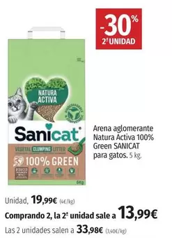 Oferta de Natura - Arena Aglomerante  Activa 100% Green por 19,99€ en El Corte Inglés