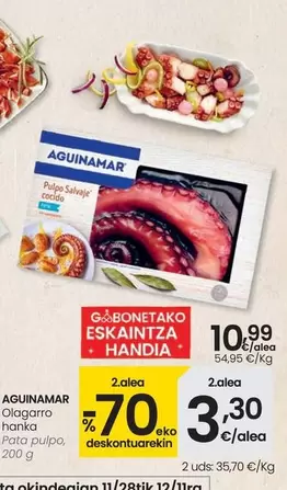 Oferta de Aguinamar - Pata Pulpo por 10,99€ en Eroski