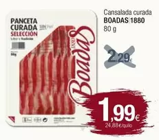 Oferta de Boadas - Cansalada Curada por 1,99€ en Condis