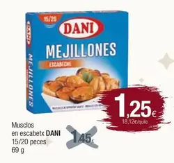 Oferta de Dani - Musclos En Escabetx por 1,25€ en Condis