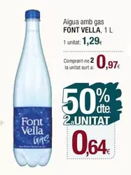 Oferta de Font Vella - Aigua Amb Gas por 1,29€ en Condis