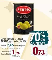 Oferta de Serpis - Olives Farcides D'anxova Gran Seleccio por 2,45€ en Condis